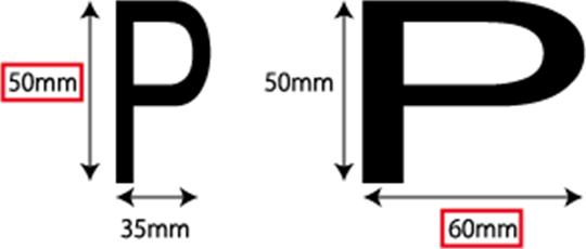 文字の高さについて